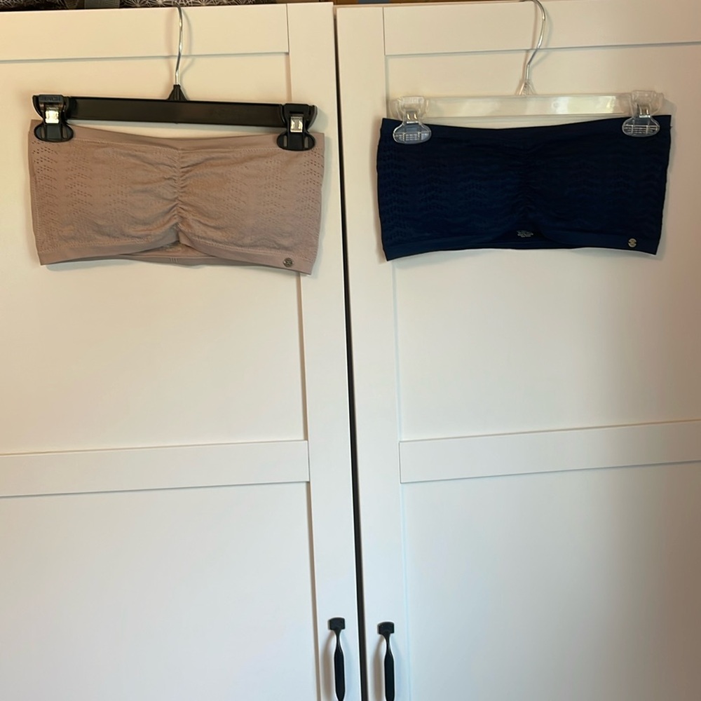 Set of two Lucky Brand bandeau bras. With removable pads. Never worn. New!